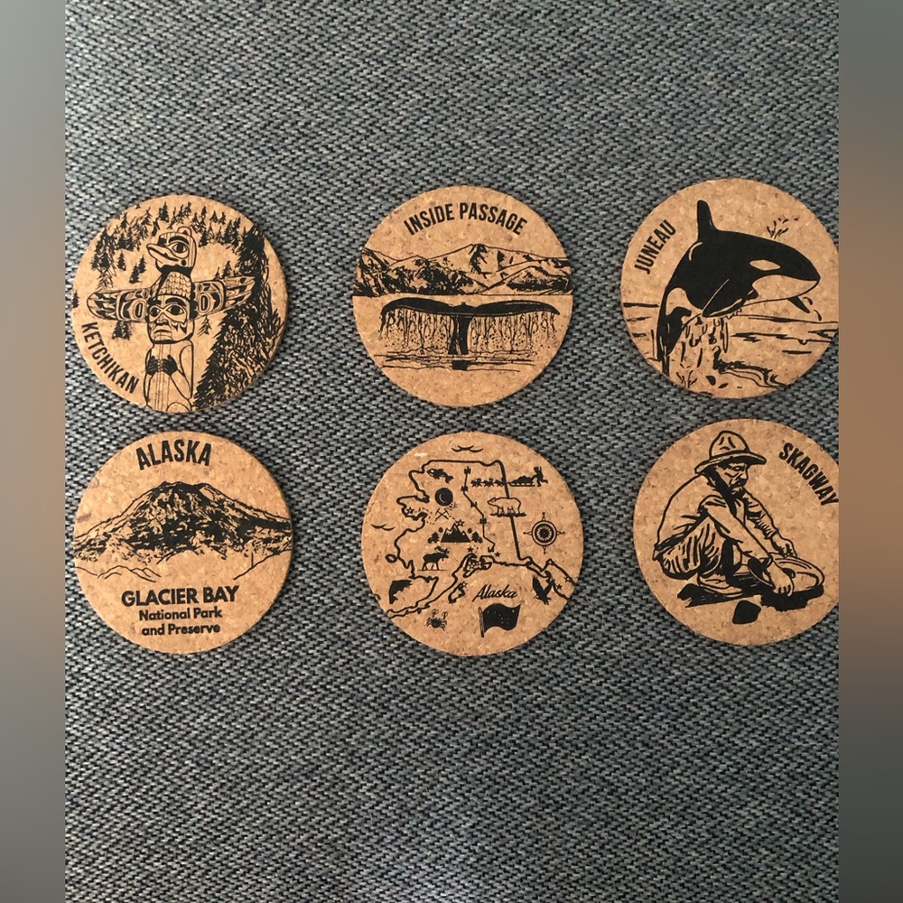 Corkology Alaska Cork Coaster Set (6)